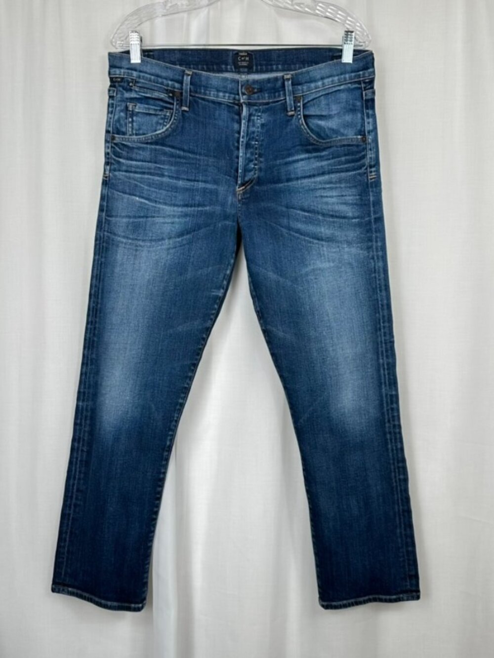 Citizens Of Humanity Womens Emerson Slim Fit Boyfriend Cropped Jeans 31 Blue
